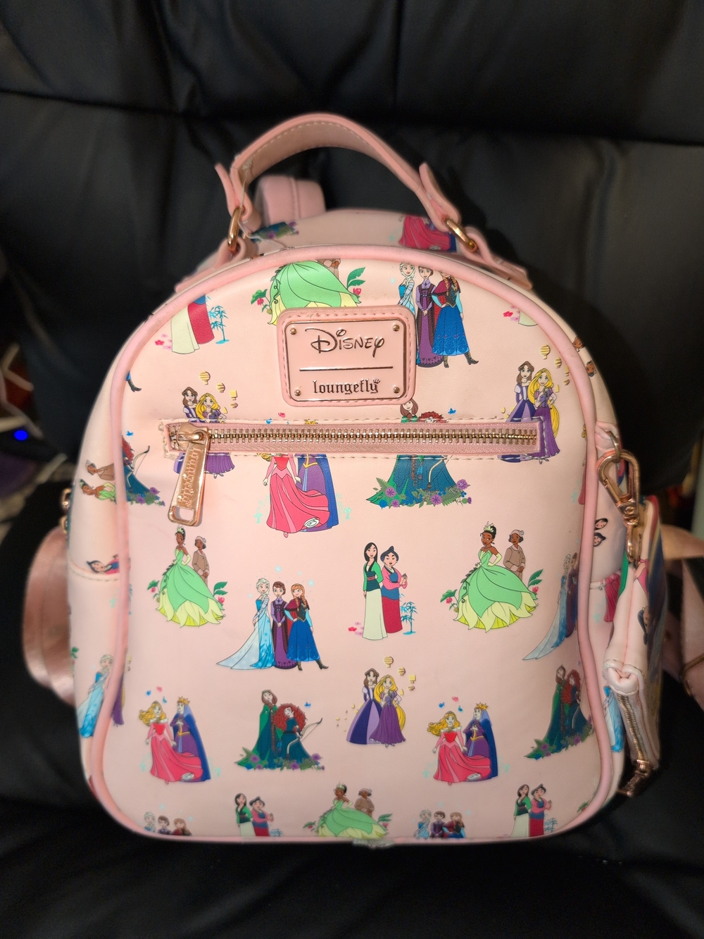 Loungefly Disney Princess Mini Backpack with Colorful Princess Print
